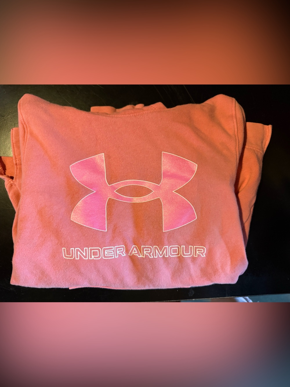 Under Armour Girls Coral Pink Logo Sweatshirt